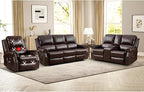 EBELLO Faux Leather Power Recliner Sofa Furniture Set, Included Electric - Image 8