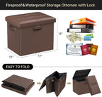 DocSafe Storage Ottoman Foot Rest Stool - Image 3