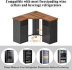 GDLF Corner Bar Cabinet with Fridge Space, Corner Coffee Bar Station with - Image 9