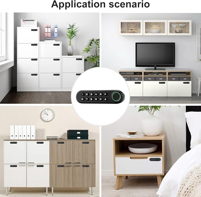 Fingerprint Cabinet Lock, Smart Biometric Password Lock - Image 6