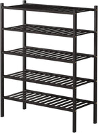 ROMGUAR CRAFT 5 Tier Bamboo Shoe Rack - Image 7