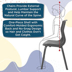 Children’s Factory MyPosture Plus 10" Chair, 2 Pack, Stackable Ergonomic - Image 7