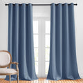NICETOWN Stone Blue Blackout Curtains 102 inch Length, Grommet Energy Saving by NICETOWN