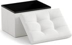 Ornavo Home Small Storage Ottoman Foldable Collapsible Rectangle Linen Ottoman by OrnavoHome