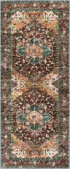 Yamaziot Washable Runner Rug, 2x5 Non-Slip Boho Vintage Hallway Kitchen Rug | - Image 2