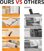 Oversized Recliner Chair, Chenille Glider Rocking Nursery Chair - Image 4