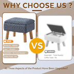 Storage Ottoman, Small Foot Stool Ottoman - Image 3