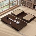 Japanese Floor Table: Large Portable Folding Coffee Table Solid Wood Japanese - Image 7