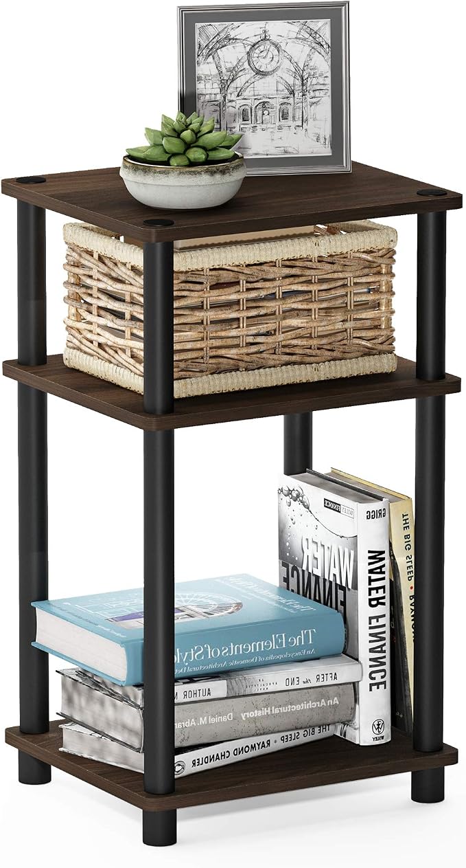 Furinno JUST Side Table, 3-Tier End Table, Open Shelves Night Stand, Bedside by Furinno-FitsYourSpaceFitsYourBudget