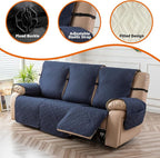 Genina Waterproof Couch Cover for Reclining Couch 3 Seater Non-Slip, Washable - Image 7