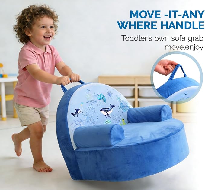 Snuggly Toddler Chair, Soft Kids Sofa - Image 6