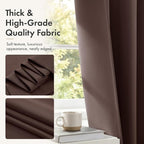 MIULEE 4-Panel 36 Inch Blackout Kitchen Tier Curtains Over Sink Dark Brown | - Image 6