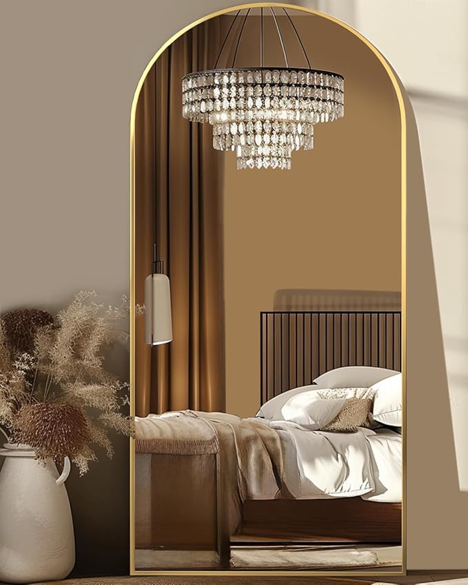 Antok 68" x26” Arched Full Length Floor Mirror, Free Standing/Wall Mount/Leaning by AntokMirror