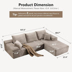 107.5" Cloud Sectional Couch - Image 2