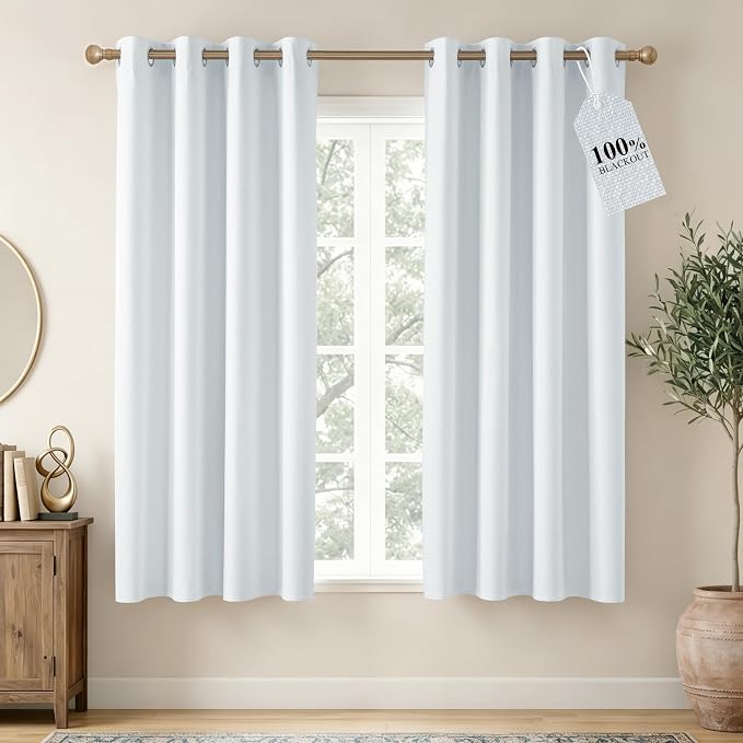 NICETOWN Farmhouse 100% Blackout Linen Curtains by NICETOWN