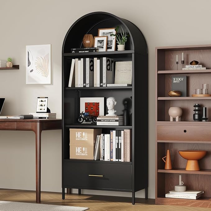 VEXPOR 73" Tall Arched Bookcase - Image 3