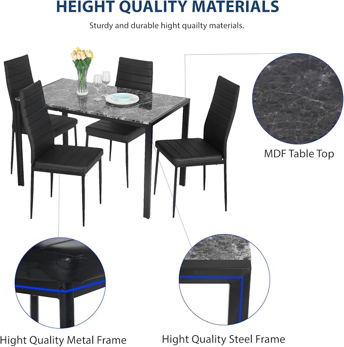 FDW Dining Table Set Dining Room Table Set - Image 6