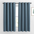 NICETOWN Smoky Blue Blackout Curtains 63 inches Long, Grommet Room Darkening by NICETOWN