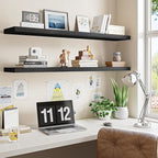 Fixwal Floating Shelves for Wall, 47.2" Long Heavy Duty Wall Mounted Rustic - Image 6