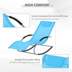 Outsunny Zero Gravity Rocking Chair Outdoor Chaise Lounge Chair Recliner Rocker - Image 5