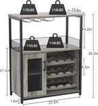 Takywep Wine Bar Cabinet, Coffee Bar Cabinet - Image 3