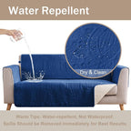 Blue Sofa Covers with Pockets, Anti-Slip Medallion Couch Covers - Image 3