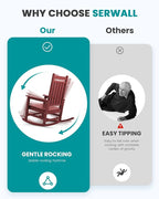 SEWALL HDPE Rocking Chair, Oversized Outdoor Rocking Chair - Image 6
