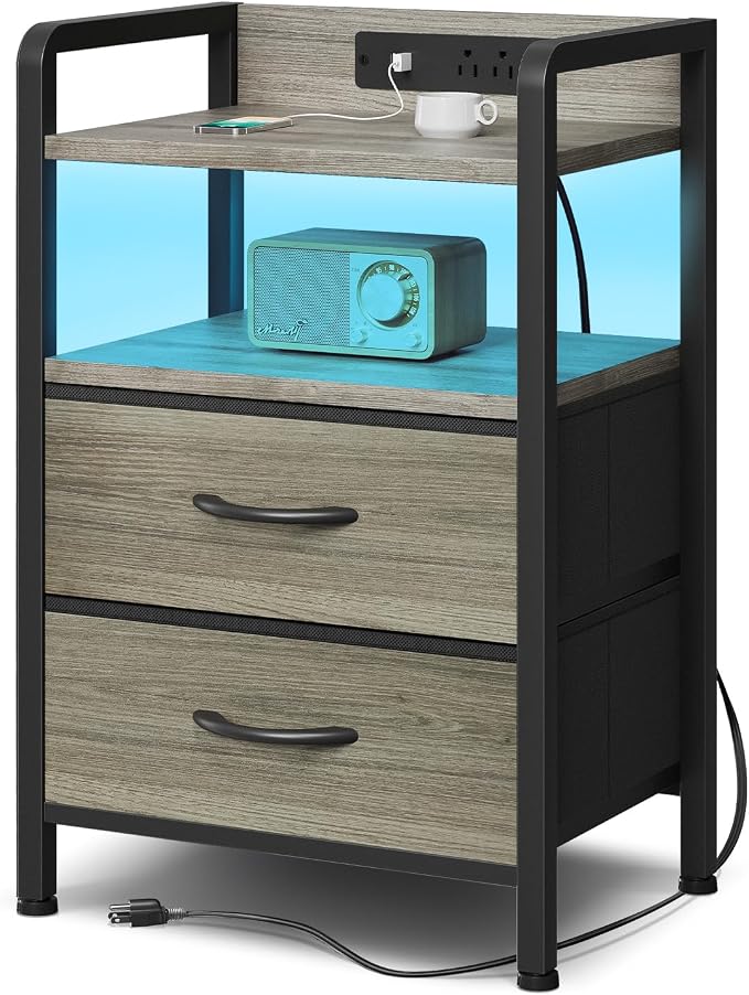 Lazzanto Night Stand Bedside Charger Bedroom by Lazzanto