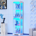BROTTAR Glass Display Cabinet, 4-Tier Curio Cabinets by BROTTAR