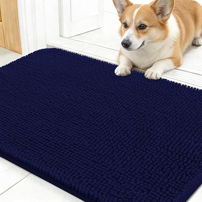 OLANLY Dog Door Mat for Muddy Paws 30x17, Super Absorbent Chenille Mud Mat | by OLANLY