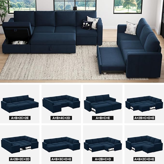 Belffin Modular Sectional Sleeper Sofa - Image 7