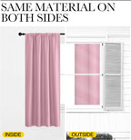 NICETOWN Kitchen Curtains, Short Blackout Drapes, Rouge Pink, 34 in x 45 in - Image 5