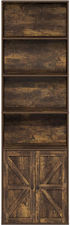 Furinno Jensen Book Shelf, 6-Tier Farmhouse Bookshelf, Display Bookcase - Image 6