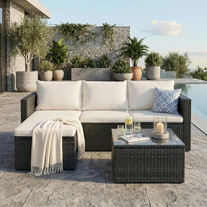 JAMFLY 3-Piece Outdoor Sectional Sofa Set - Image 3