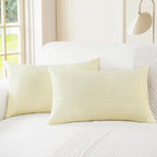 CaliTime Decorative Couch Throw Pillow Covers 20 X 12 Inches Beige | Pack of 2 by CaliTime