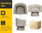 Dewhut Swivel Accent Chair, 360° Swivel Barrel Chair - Image 2