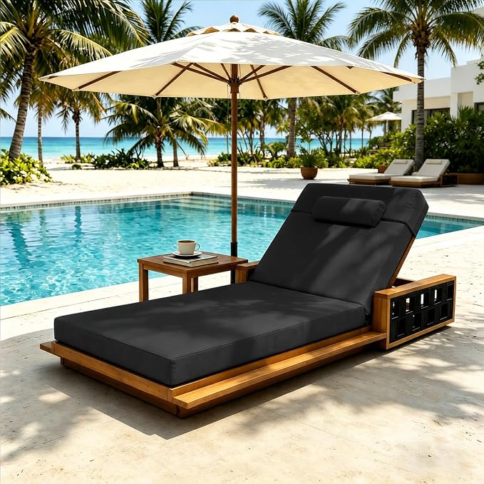 Chaise Lounge Cushion for Outdoor Furniture, Waterproof, Fade-Resistant and - Image 8