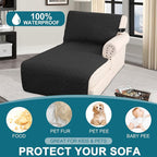Turquoize 100% Waterproof Sofa Covers Chaise Lounge L Shape Sofa Protector Slip - Image 2