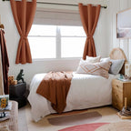 Fall Blackout Curtains for Bedroom Burnt Ochre 42 x 45 Inch 2 Panel | Thermal - Image 6