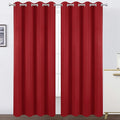 Blackout Curtains 52 x 95 inch/Bright Red Curtains Set of 2 Panels/Thermal by Lemomo