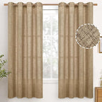 YoungsTex Burlap Toffee Curtains 68 Inch Length by YoungsTex
