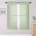 Sheer Curtains 54 inches Long 2 Panles by OWENIE