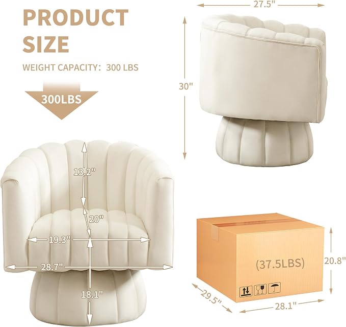 Swivel Accent Barrel Chair - Image 2