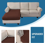 H.VERSAILTEX Sectional Couch Covers 1 Piece Chaise Slipcover L Shape Separate - Image 4