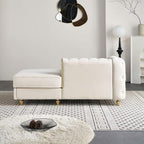 66.9" W Velvet Chaise Lounger - Image 3