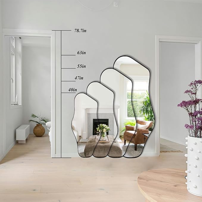 Irregular Wall Mirror, Modern Organic Shaped Mirrors - Image 6