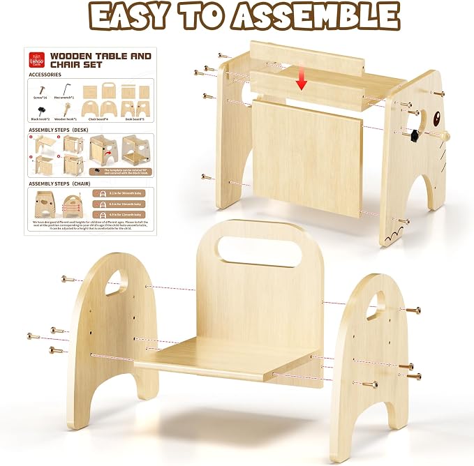 Lehoo Castle Montessori Weaning Table and Chair Set - Image 8