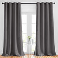 NICETOWN Grey Bedroom Blackout 90 inch Curtains by NICETOWN