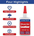 LOOCTOT 30g Leather Glue, Adhesive - Image 4