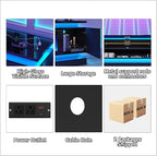 chartustriable 81IN LED TV Stands w/50 inch Fireplace Power Outlet - Image 7